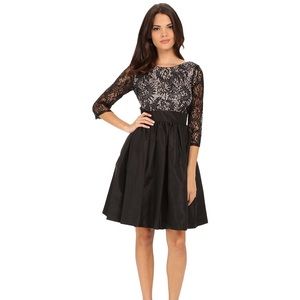 Calvin Klein Cocktail Dress - black with lace, size 6 NWT